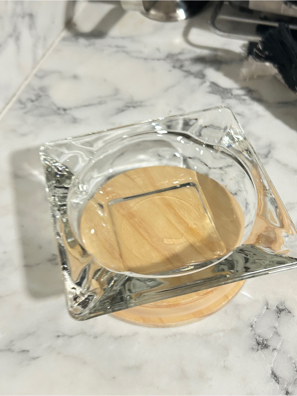 Clear Glass Square Cigarette Cigar Ash Tray Butts Crystal Glass AshTray LIKE NEW